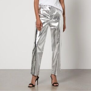 Amy Lynn Lupe Silver Metallic Trouser